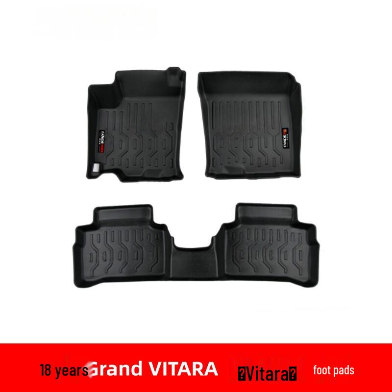 

All-Weather TPE Floor Mats for 2009-2018 Suzuki Vitara - 3D Vehicle-Specific, Waterproof Trunk Mat.