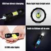 Powerful Mini LED Flashlight COB XPE Zoom Torch Built In Battery USB Rechargeable With Pen Clip Outdoor Camping Emergency Lamp