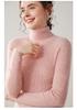 Elegant Women's High Neck Pure Cashmere Slimming Knitwear, Autumn & Winter Long Sleeve Base Layer