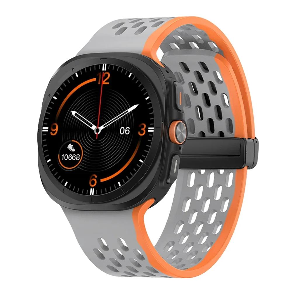 Magnetic Silicone Strap for Samsung Galaxy Watch Ultra 47mm No Gaps Sport Band Correa Bracelet For Galaxy Ultra 47 Mm Watchband