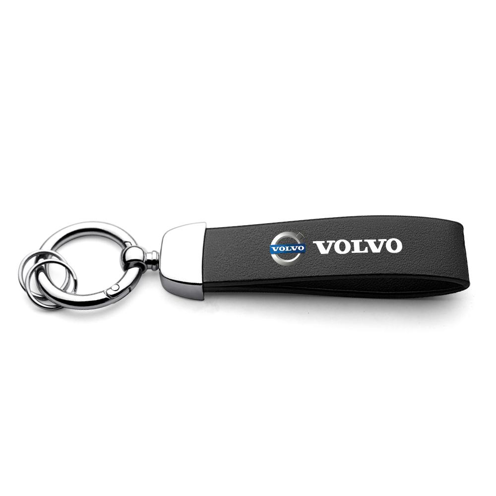 Volvo Cache-poussières de valve de roue de pneu de voiture Suede Porte-clés Anneau Porte-clés Pour V60 V40 XC90 XC40 S60 XC60 V70 S90 V90 Accessoires