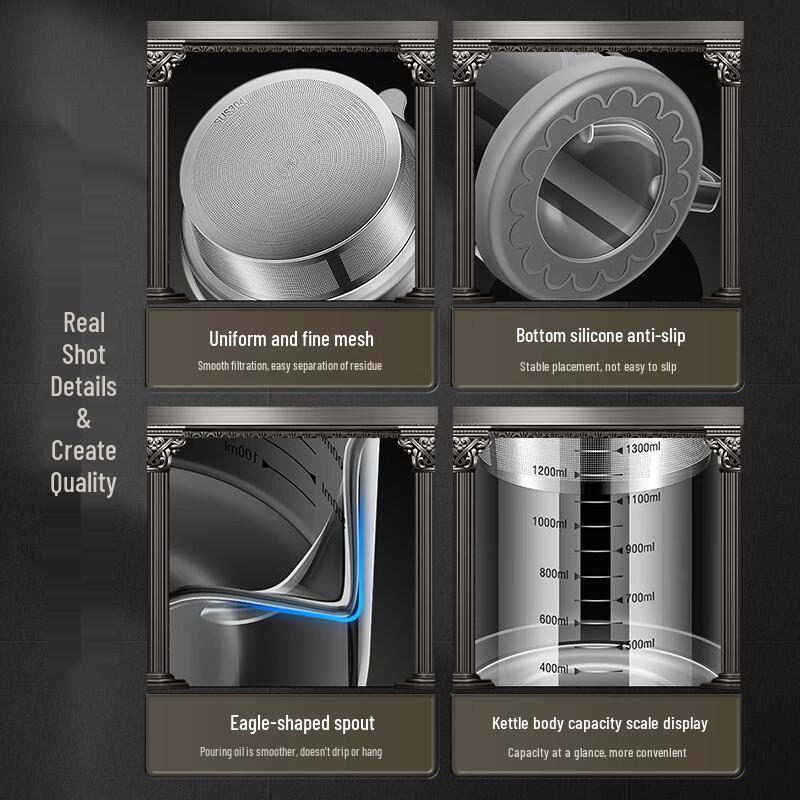 Home Kitchen Oil Filter Pot