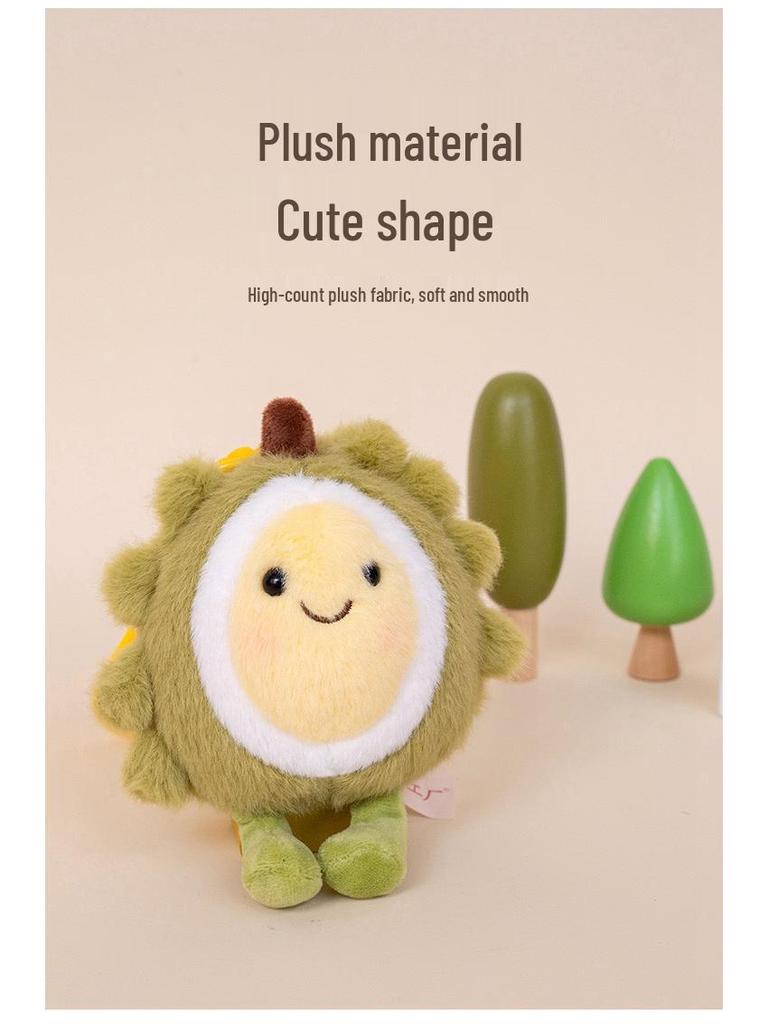 Cartoon Fruit Plush Beanbag Toy - Cute Mangosteen, Peach, Dragon Fruit, Persimmon Pendants - Ideal Gift for Women