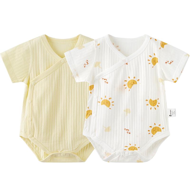 TONGTAI Baby Short Sleeve Cotton Romper