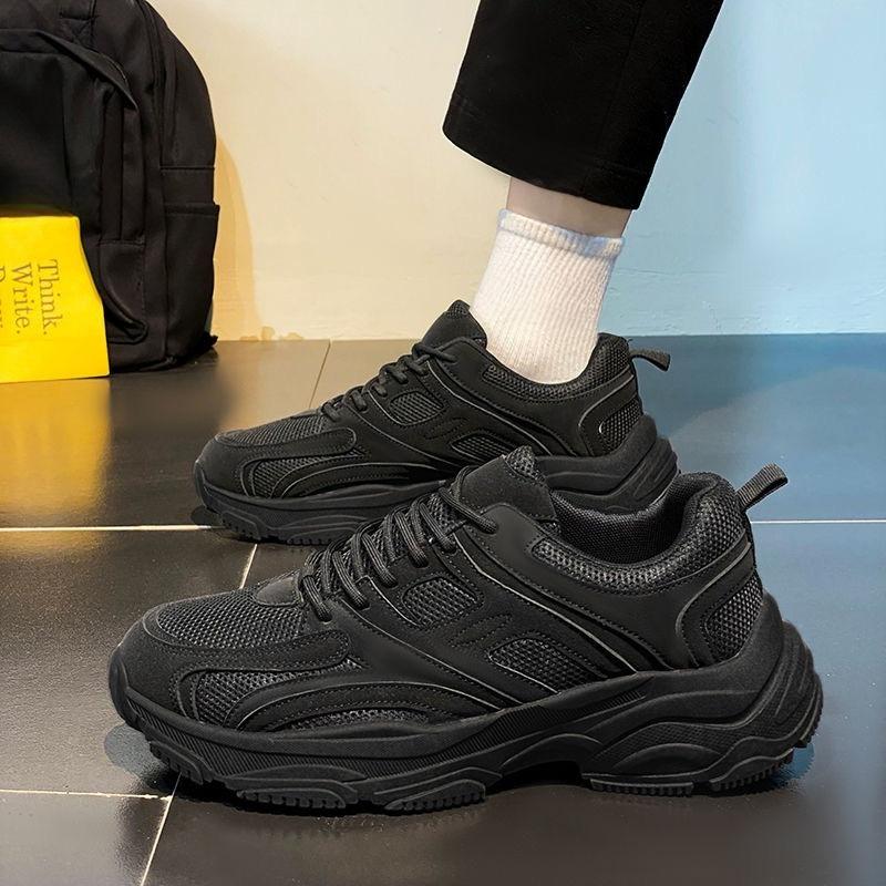 Men Sneakers Lace Up Outdoor Running Shoes Non Slip Wear-resistant Breathable Tennis Shoes Summer Platform Men Shoes