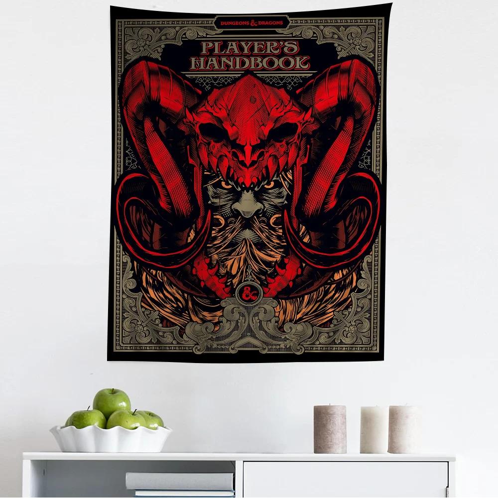 Dungeons  Dragons Tapestry  Epic Dragon Battle Design Ideal for Fantasy Fans Room Decor Large Wall Hanging Artwork