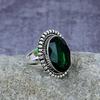 Krom Diopside Ädelsten Handgjorda 925 Sterling Silver Smycken Snygg ring