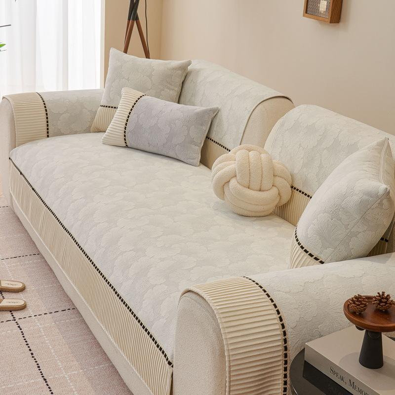 Light Luxury High-End Sofa Cushion Four-Season Universal Seat Cushion Fixed Non-Slip Leather Sofa Cover  New Cover Towel