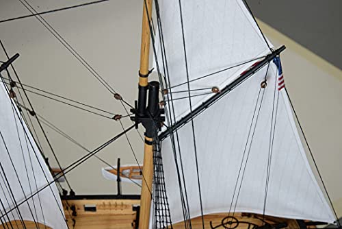 Woody Joe 1/120 scale model of the Susquehanna Black Ship with unfurled sails, assembly kit