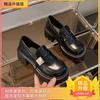 Fashion Platform British Style Small Leather Shoes 2025 New Spring and Autumn One-pedal Single Shoes Versatile Loafers Mary Jane Shoes