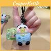 Clothes Wear Pandas Blow Bubbles Keychain Animal Keyring Backpack Gift Pendant