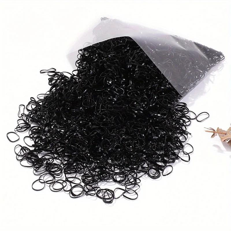 2000 Piece Pack Children's High Elasticity Rubber Band Hair Rope Colored Hair Accessories Girls Ponytail Hairband Gift