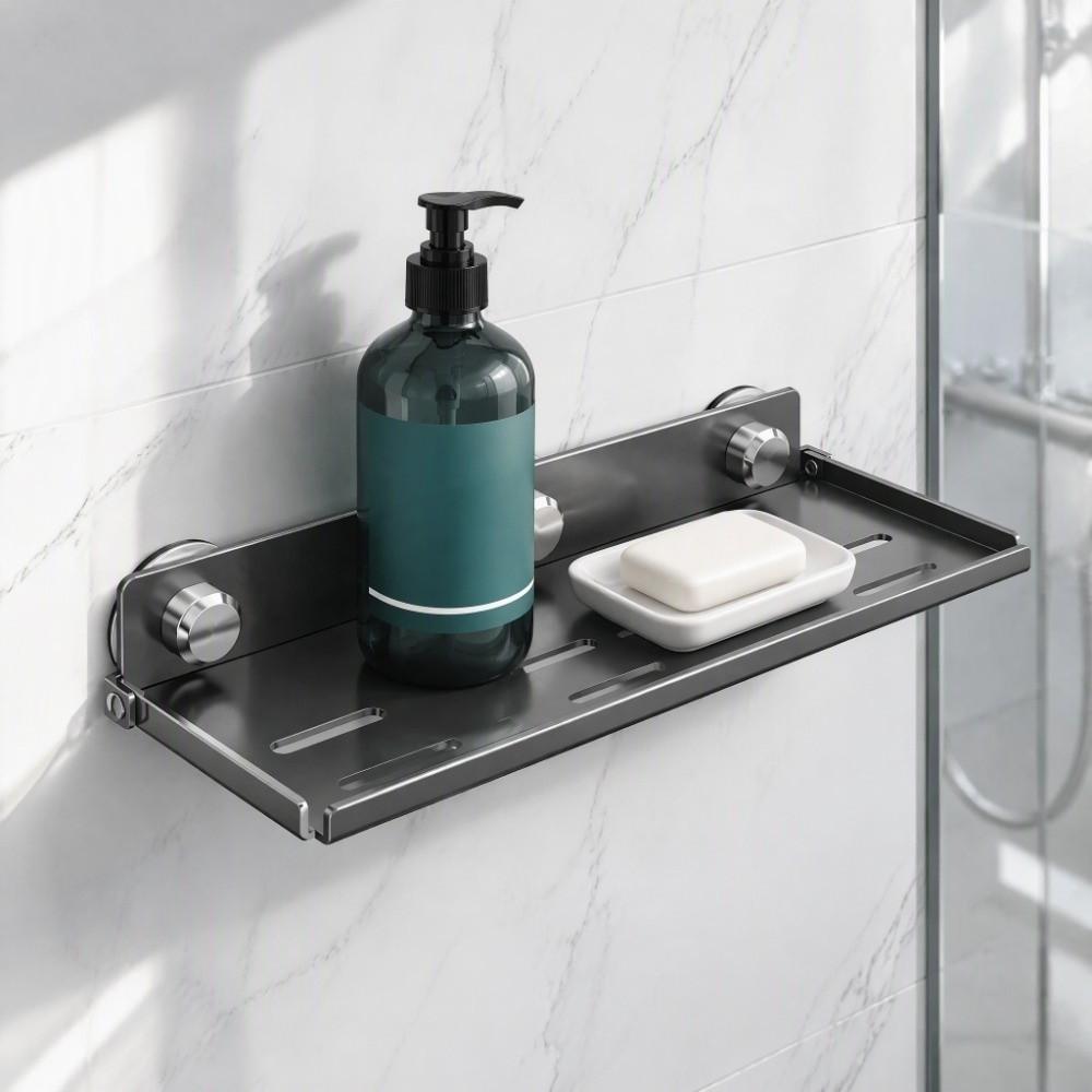 No Drilling Collapsible Storage Rack Suction Cup Drain Storage Rack Shower Storage Rack  Kitchen
