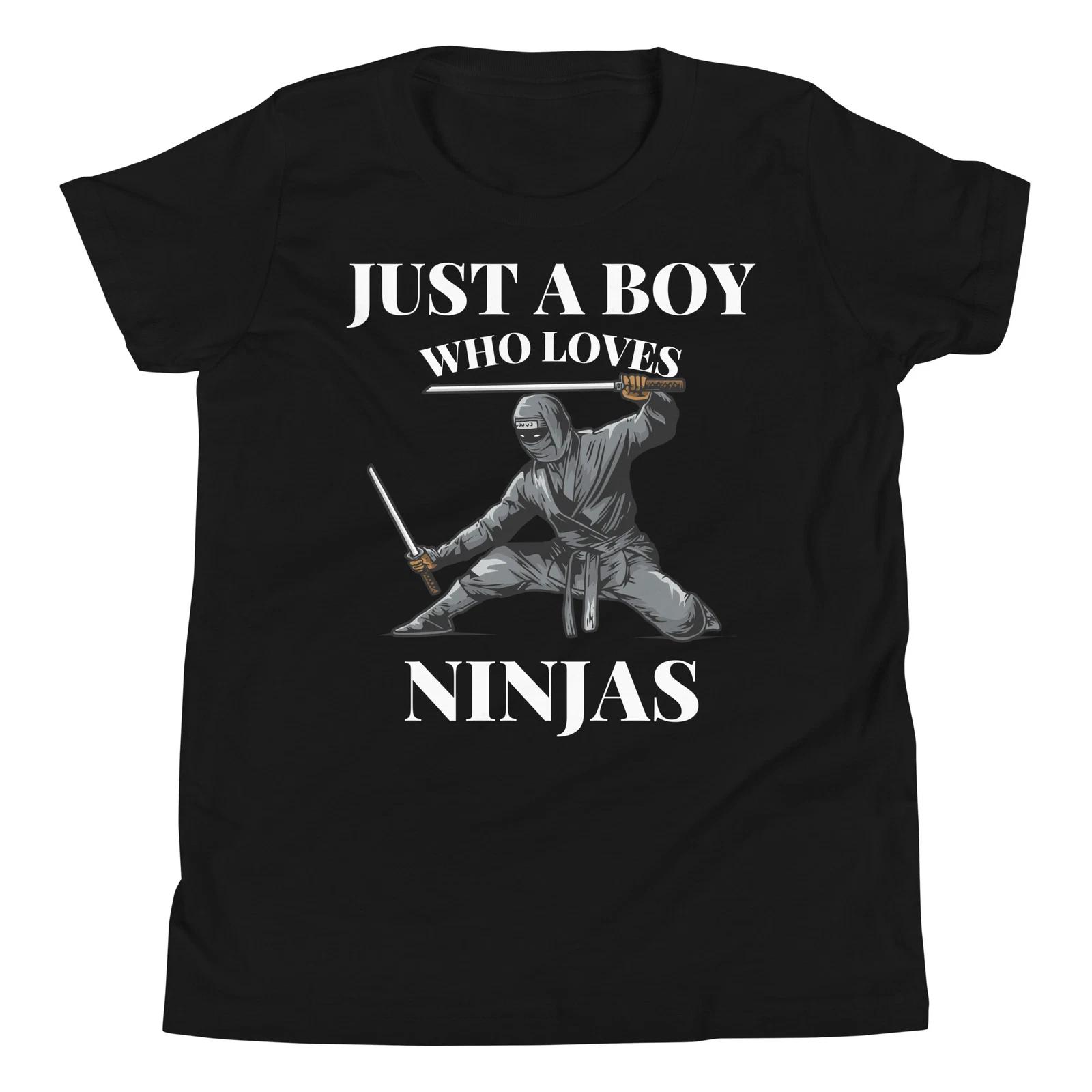Just a Boy Who Loves Ninjas Martial Arts Warrior Youth Short Sleeve T-Shirt 120