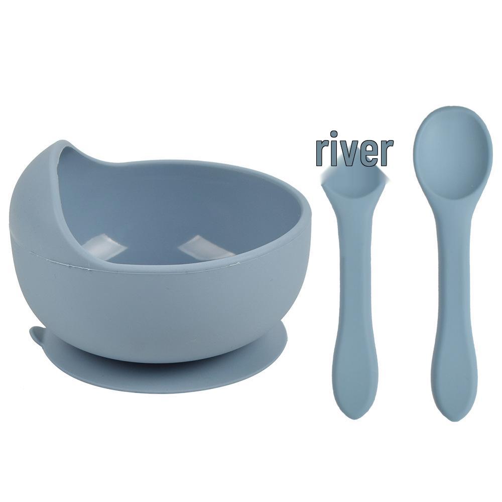 Silicone Suction Baby Bowl & Spoon Set for Feeding and Training