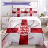 Set Biancheria da Letto Stampata Calcio Inghilterra 3 Pezzi Copriletto Traspirante Accogliente come Regalo per la Casa Nuova o per le Feste