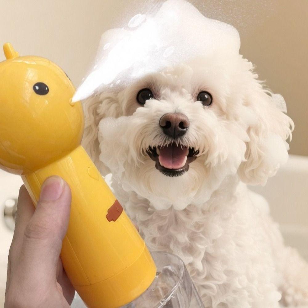 Quiet Operation Cat Soap Dispenser Smart Wireless Electric Foaming Dispenser Cartoon Waterproof Pet Bathing Soap Container