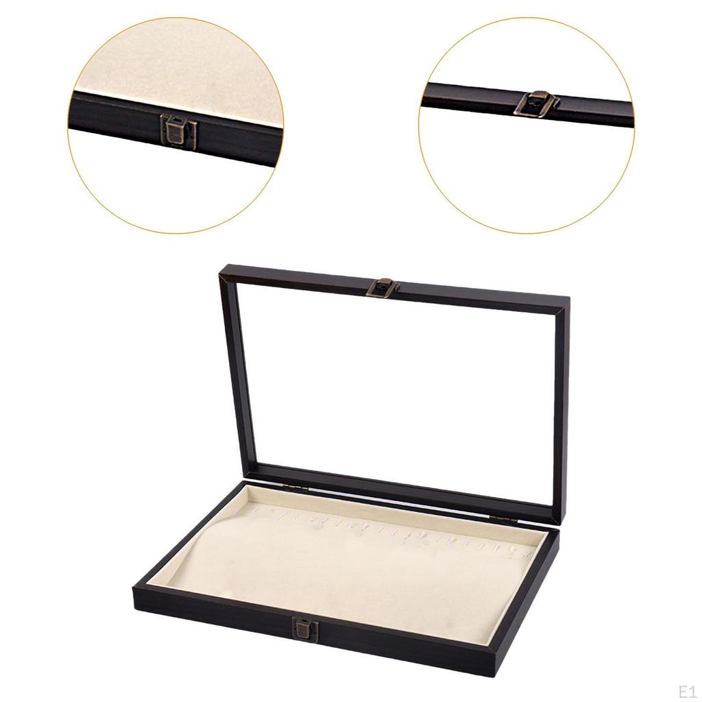 Velvet Necklace Organizer Box Tray, Jewellery Storage Case, Jewelry Display