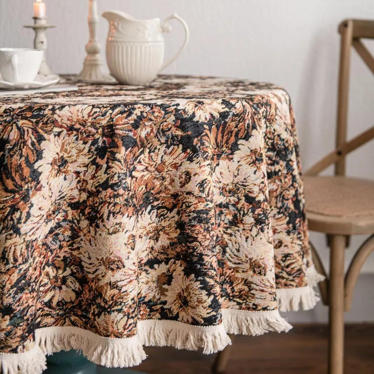 

Кругла Скатертина Ретро Пасторальна Квадратна Європейська Американська Бавовняна Лляна На Обідній Стіл З Китицями Чохол На Чайний Столик Письмовий Стіл Настільна Серветка 60x60cm rectangle