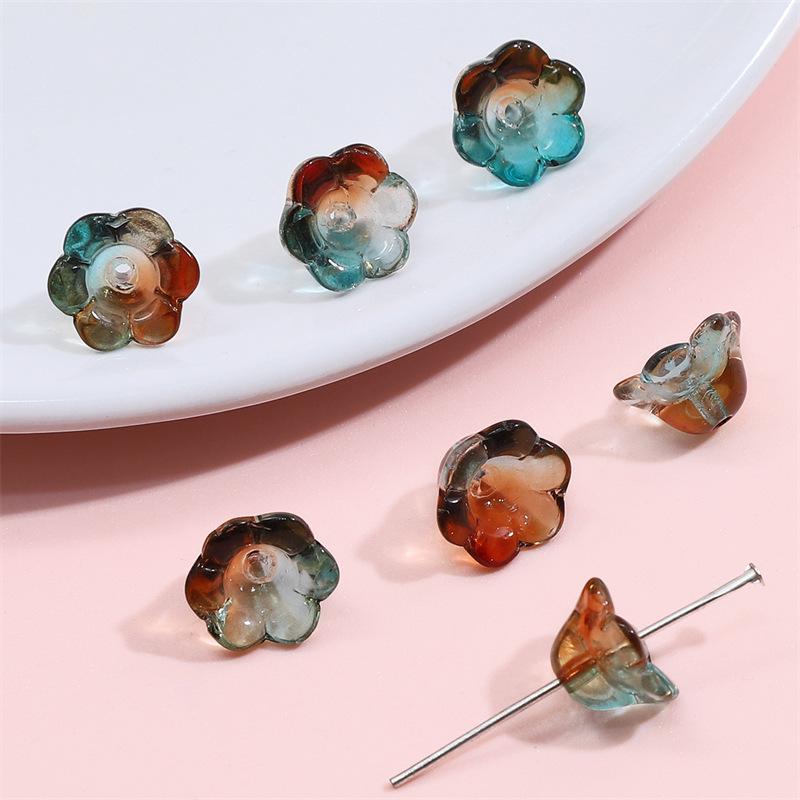 Gradient Glass Imitation Jade Lily of the Valley Beads for DIY Necklace & Bracelet Accessories