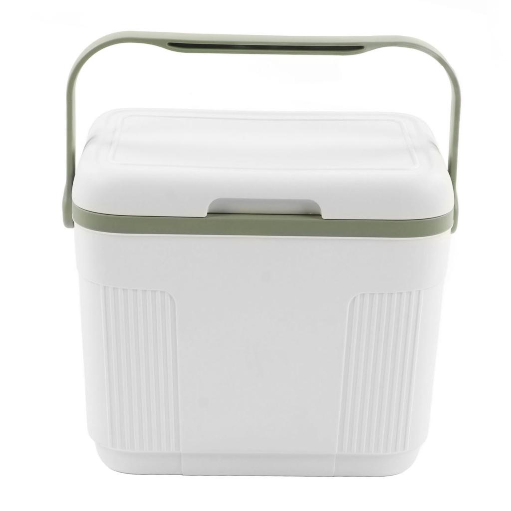 22L Portable Cooler White and Green Food Grade PP Insulation Cooler Box for Camping Outdoor Picnic