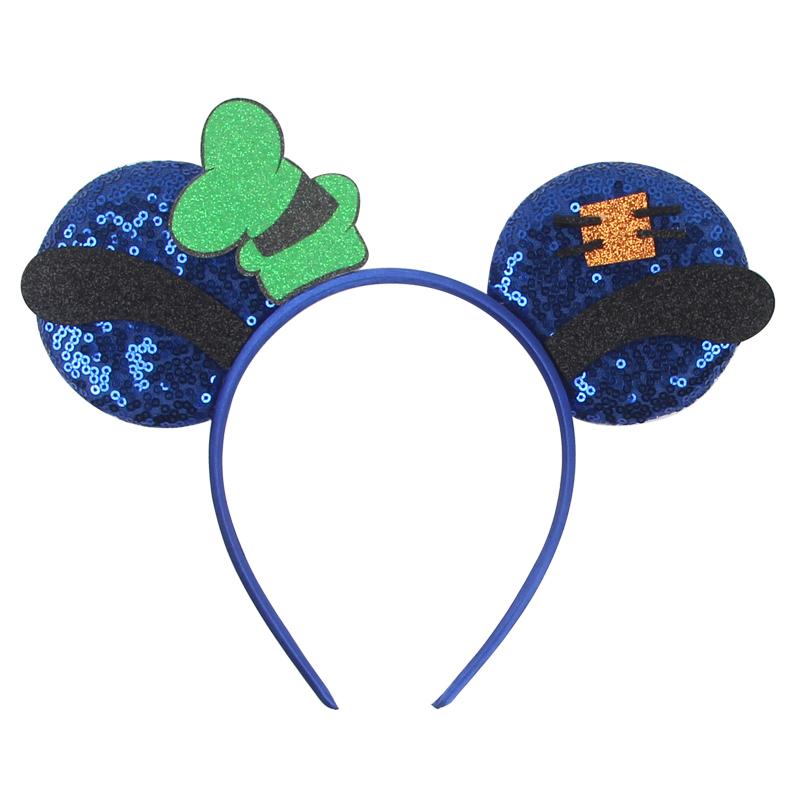 Cartoon Character Mouse Ears Headband Sequins 5" Bow Hairband For Girls Children Festival Party DIY Hair Accessories Gift