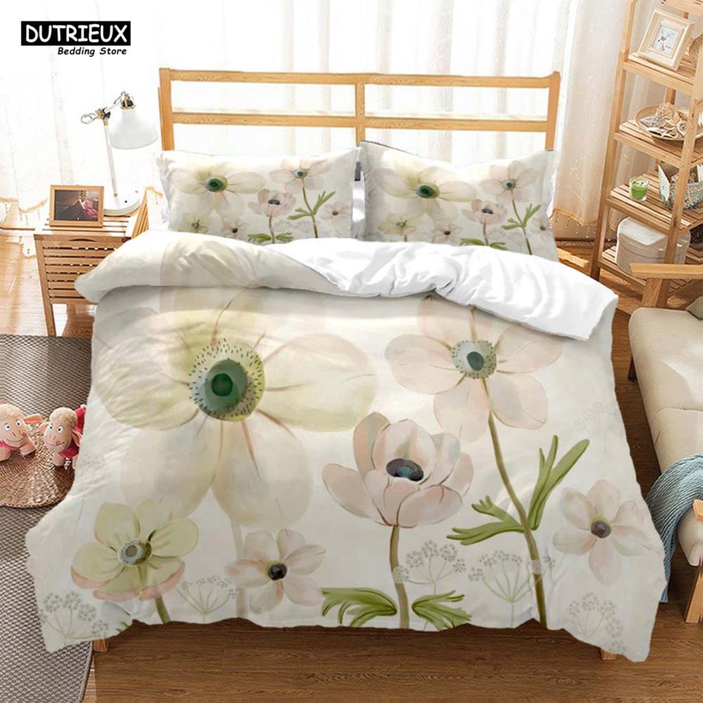 

The Flower Pattern Is Simple And Fresh Soft And Comfortable Customizable Comforter Bedding Sets Bedding Set Luxury Quilt Cover EU single(135x200cm)