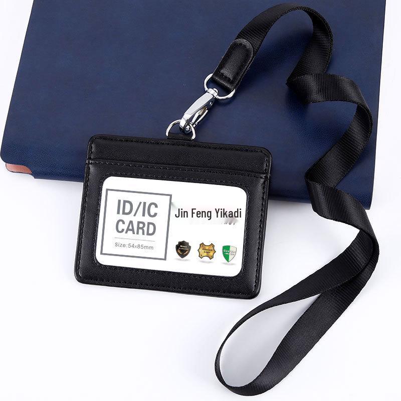 Γνήσιο Δερμάτινη Θήκη Ταυτότητας & Καρτών με Κορδόνι για Εργασία, Φοιτητές & Κάρτες Λεωφορείου