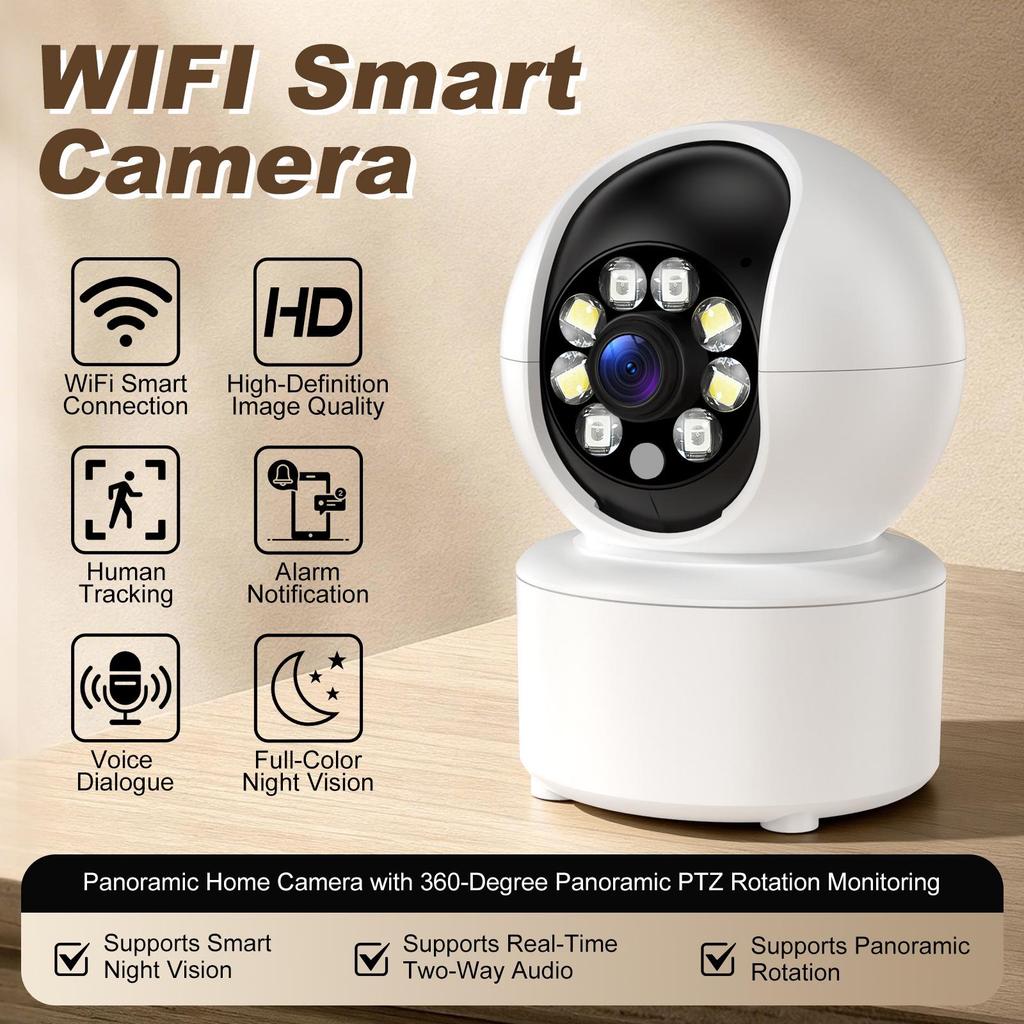 Smart Wireless HD Security Camera with Full-Color Night Vision & Two-Way Talk