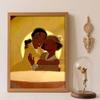 Diamond Art Painting Kit – Emotional Hug Craft, Home Wall Decor, Handmade Gift, The Princess and the Frog Inspired Art