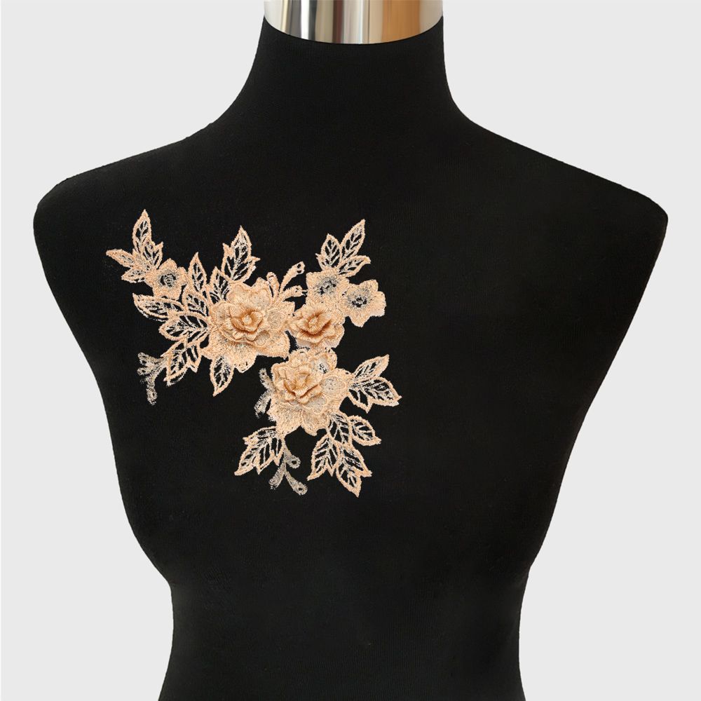 Dress Tulle DIY Blossom Bridal Applique 3D Trims Lace Flower Motif Embroidery
