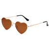 Fashion Women's Metal Heart Shaped Sunglasses Gradient Outdoor Goggles Female Eyewear UV400 Shades Metal Women Girls Sunglasses