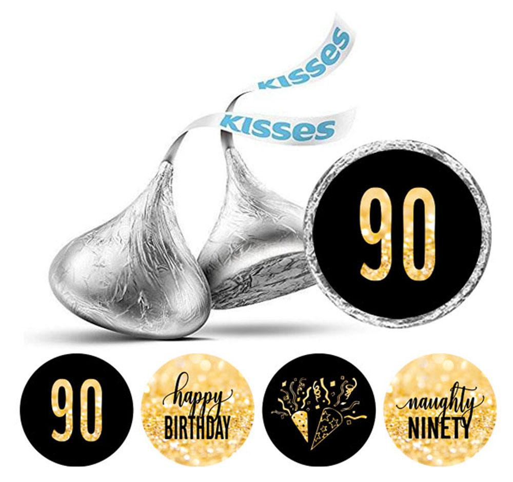 Darling Souvenir 190 Pcs Naughty Ninety Birthday Theme Stickers Chocolate Labels
