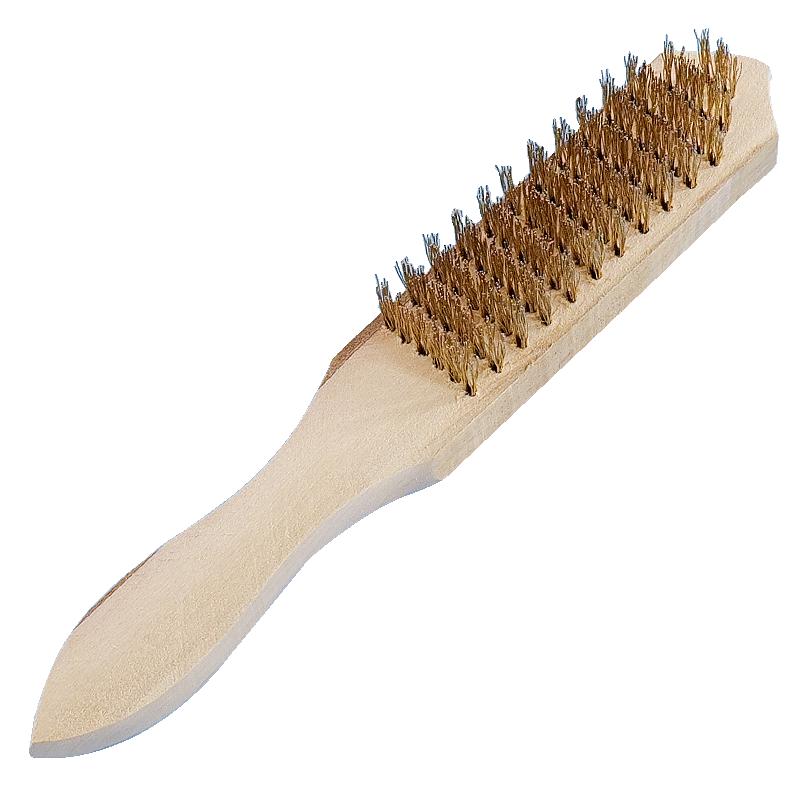 Huesdig Handheld Copper-Plated Stainless Steel Wire Brush Cleaning Brush