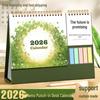 2026 Creative Desk Calendar: Customizable Multifunctional Planner with Sticky Notes & Self-Discipline Check-In, Enterprise Edition.