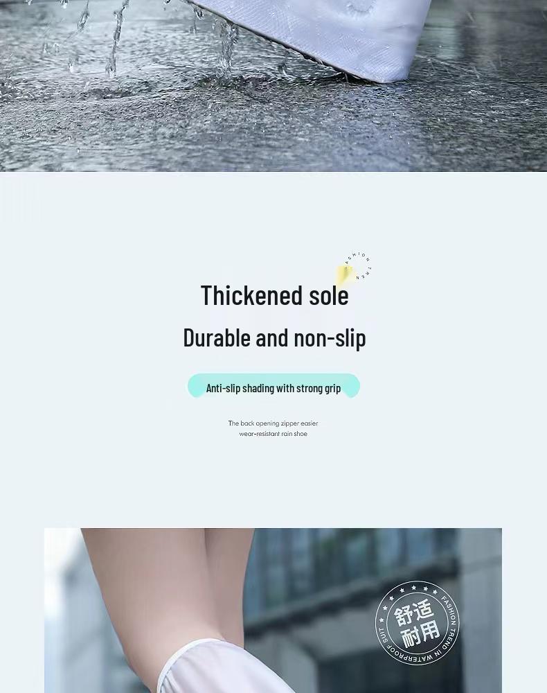 Men's & Women's Non-Slip Waterproof Overshoes - Thick, Wear-Resistant, High-Top Rain Boot Covers for Children & Adults