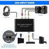 4K ARC Audio Extractor DAC Converter HDMI-compatible ARC SPDIF/Optical Coaxial To SPDIF Coaxial Stereo 3.5mm L/R Jack for TV