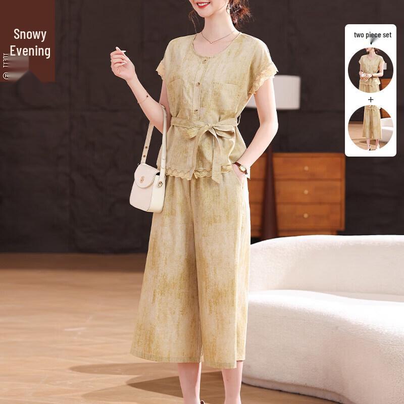 Xuexi 2026 Summer Floral Short Sleeve Blouse for Women 4XL