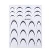 Nail Art Sticker, Anti-French Gradual Change Bronzing Hot Silver Black And White French Sticker Adhesive Nail Sticker