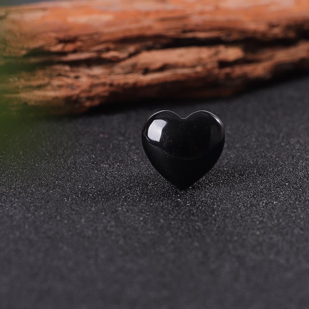 8x20mm Natural Stone Peach Heart Pendant - Crystal, Jade, Agate Gem for DIY Jewelry