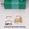 10PCS G23 Titanium Eyebrow Piercing Jewelry Nose Septum Piercing Ring C Rod 16G ASTM F136 Women Labret Lip Stud
