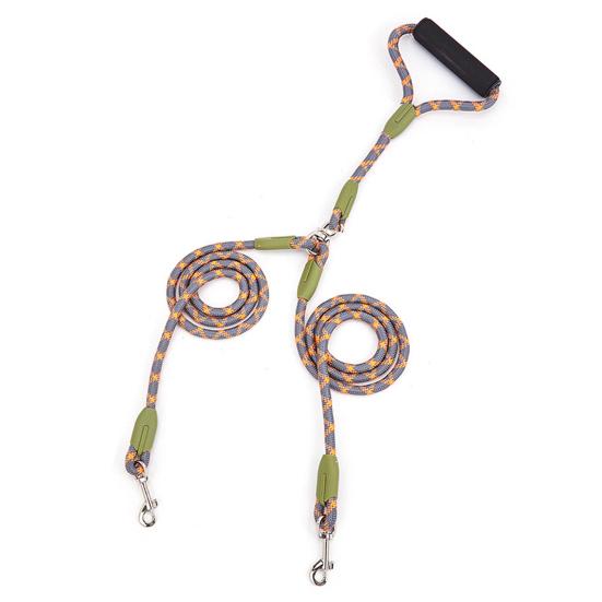 Double Dog Leash 360-degree Swivel Tangle-free Dual Dog Leash Walking