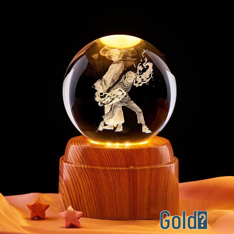 Yuji Itadori 3D Engraved Crystal Ball Starry Night Light Ornament