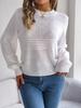 Autumn Winter Casual Solid Color Sweater Women O-Neck Long Sleeve Knitted Pullover Basic Versatile Tops White Khaki Gray