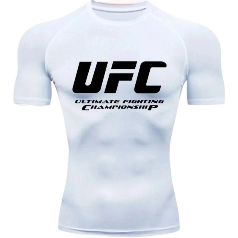Мужская футболка для боя UFC, Летняя быстросохнущая футболка с коротким рукавом, Футболка для бега и тренировок, Компрессионный топ, Мужская тренировочная футболка, Fa M