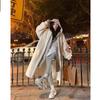 Thicken Parka Women Casual Hoodie Fake Two Pieces Fleece Long Coat Female Fashion Loose Chic Warm Soft Lady Outwears