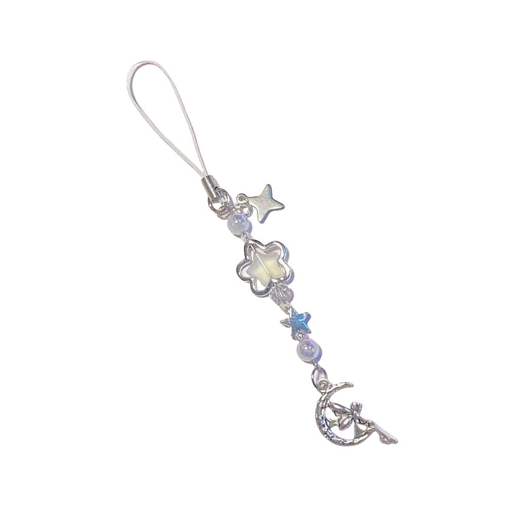 Handmade Beaded Phone Charm Colorful Elf Pendant Keyring Accessory Fashionable Resin Lanyard for Bags and Purses