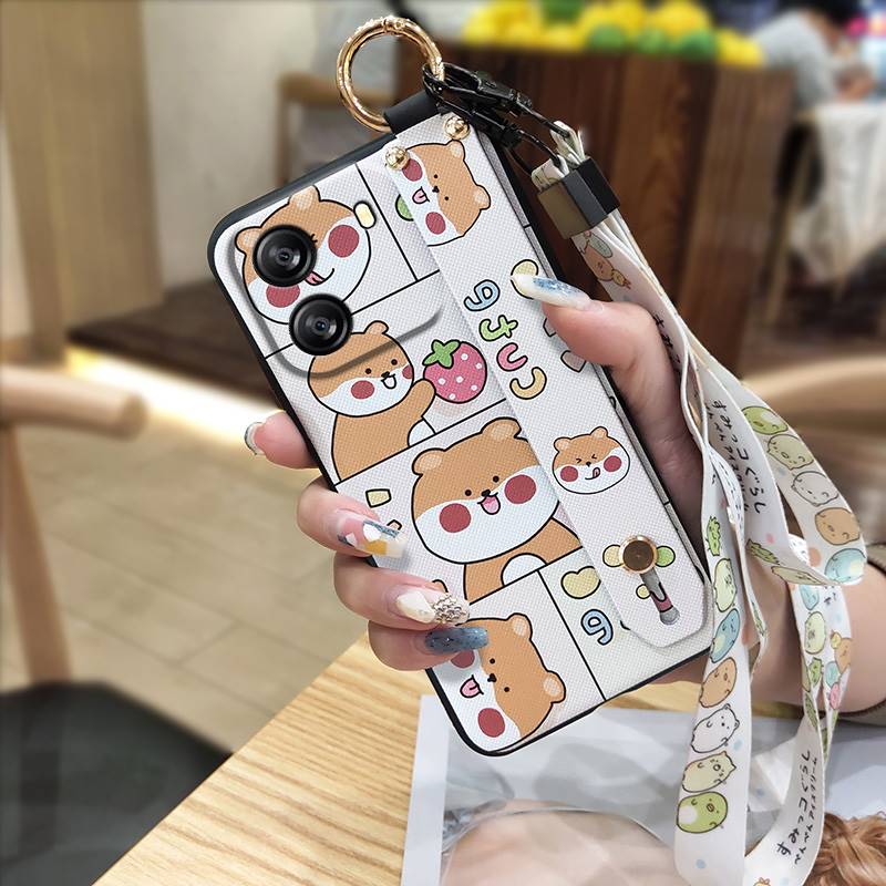 Anti-knock Anti-dust Phone Case For Blackview Wave 6C Shockproof Silicone Durable Ring Waterproof Wrist Strap Kickstand