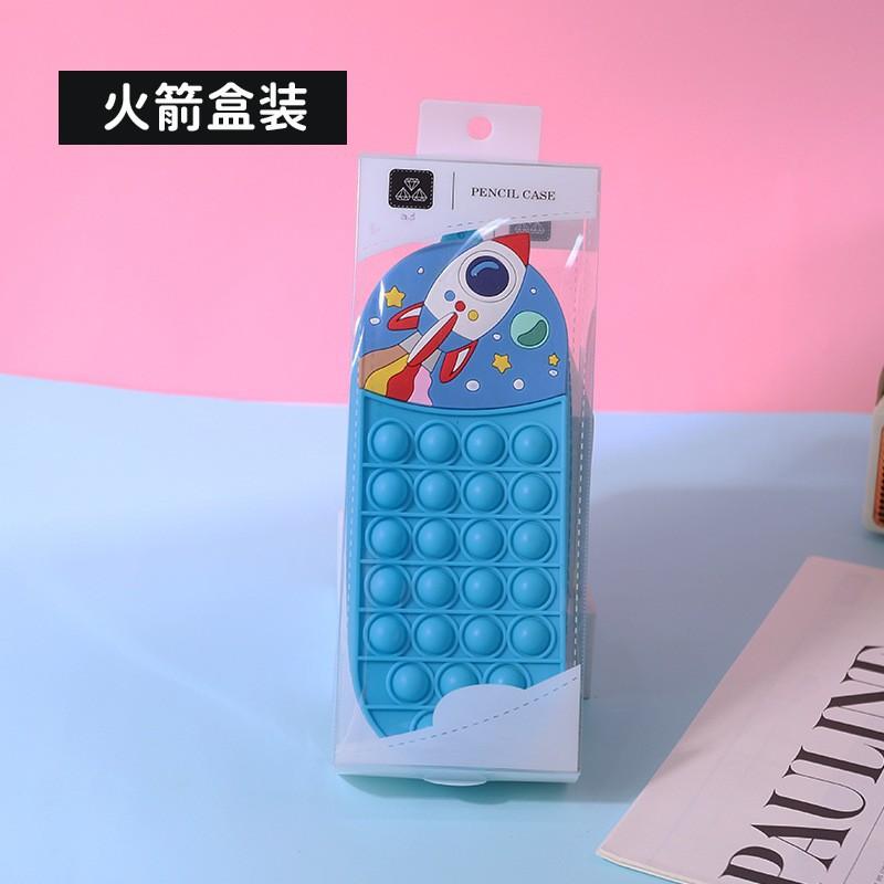 Cartoon Unicorn Pencil Case - Press And Squeeze For Relaxation, Large Capacity Pencil Box, Children's Cute Stationery Bag