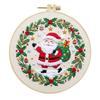 Santa Claus Christmas Embroidery Kit DIY Needlework Craft Punch Needle Kits  Beginners